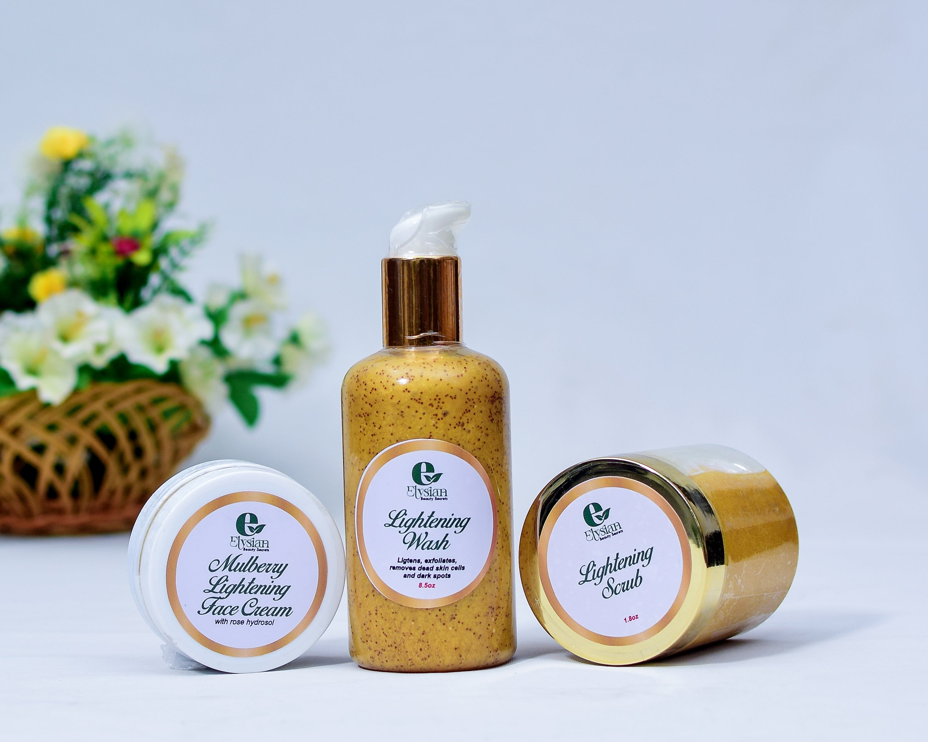 Mulberry Lightening Face Cream, Wash & Scrub Bundle